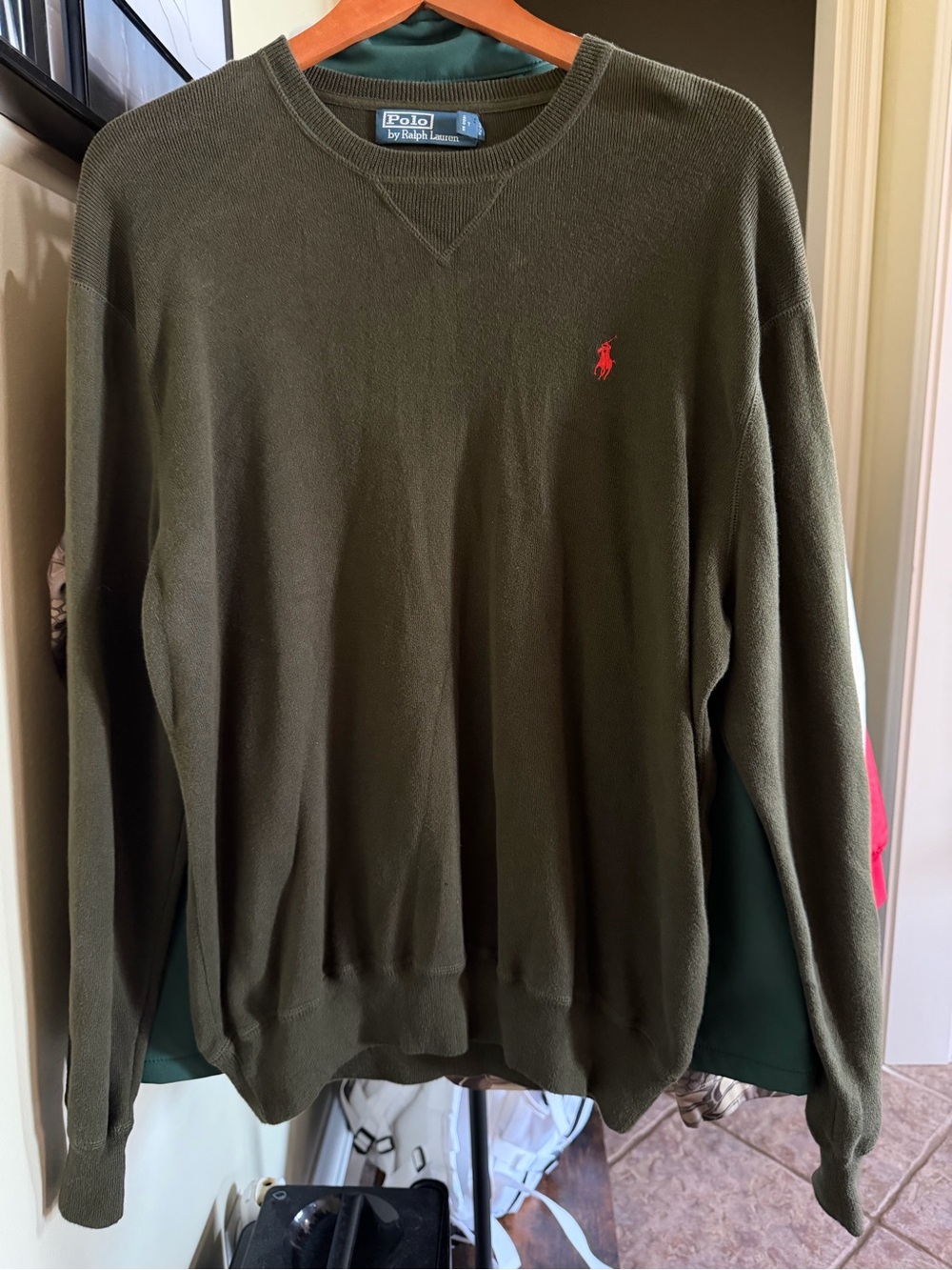 Polo Ralph Lauren Olive Green Crewneck Sweater XL